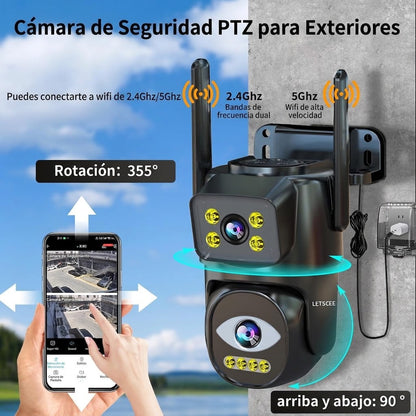 DuoGuard Pro™ – Cámara Exterior de Doble Lente