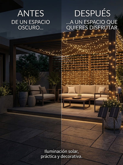 LumiSolar Pro™ – Guirnalda Solar Exterior.