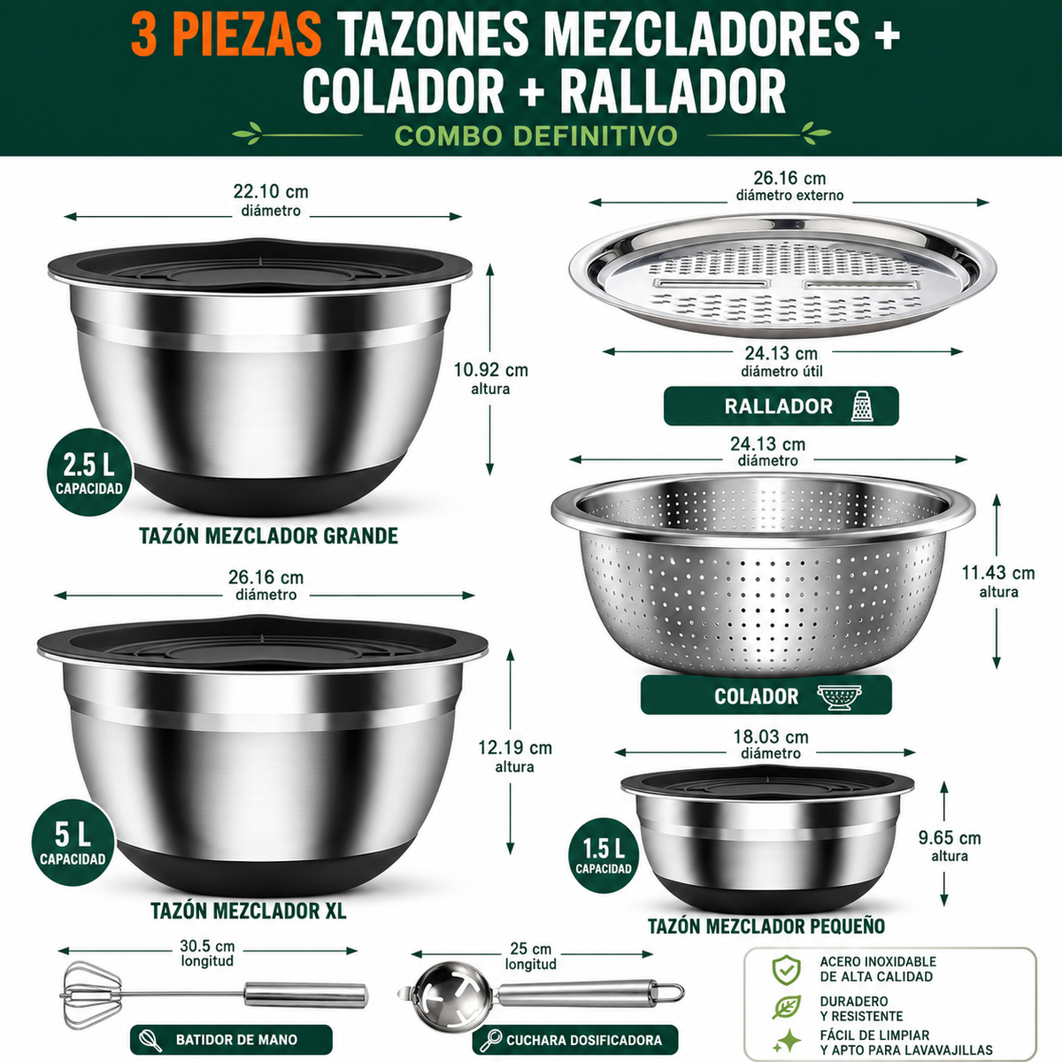 RallaFresh™ | Bowl Escurridor 4 en 1