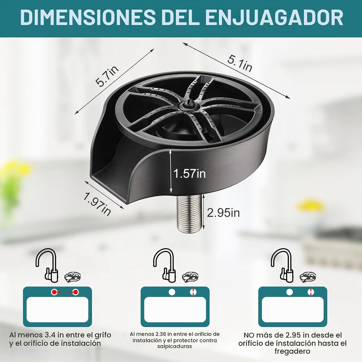 LimpiaJet Pro™ – Enjuagadora de Vasos y Botellas