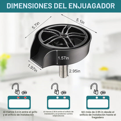 LimpiaJet Pro™ – Enjuagadora de Vasos y Botellas