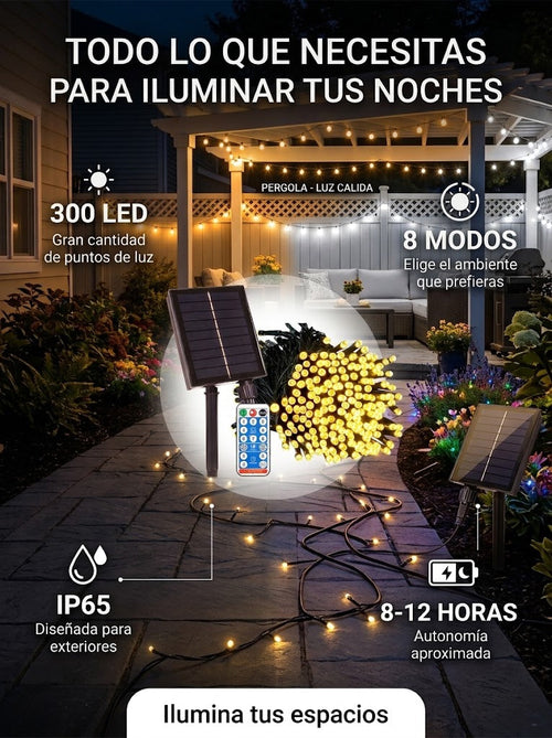 LumiSolar Pro™ – Guirnalda Solar Exterior.