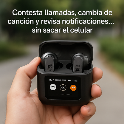 JBL Tour Pro  – Auriculares Inteligentes con Cancelación de Ruido y Estuche Táctil