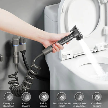 AquaJet Multiuso - Pulverizador de Higiene y Limpieza para Inodoro