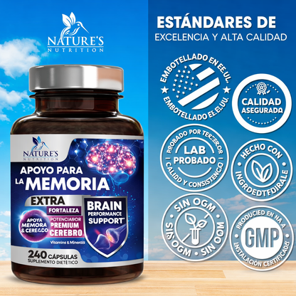 Brain Memory – Suplemento Avanzado para Memoria, Enfoque y Claridad Mental