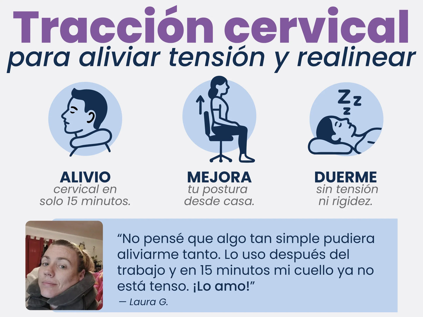 Corrector Cervical Inflable de Alivio Total