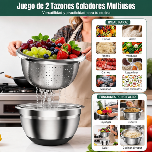 RallaFresh™ | Bowl Escurridor 4 en 1