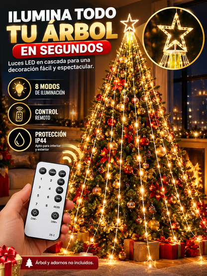 Cascada Mágica LED™ – Luces para Árbol de Navidad