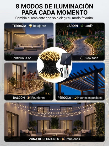 LumiSolar Pro™ – Guirnalda Solar Exterior.